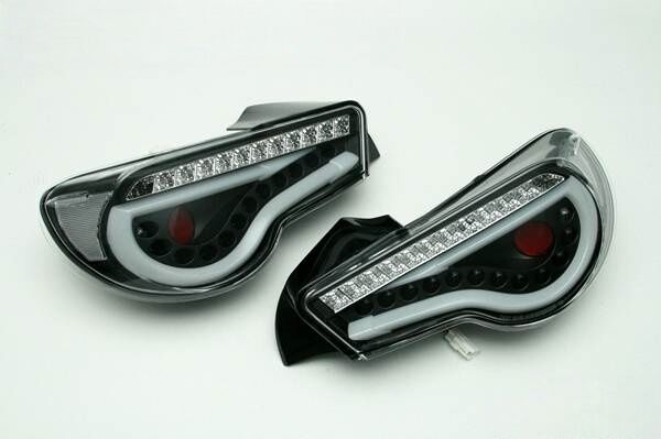 Black LED Dynamic Tail Lights Fit For Toyota 86 Subaru BRZ ZN6 2012-2021