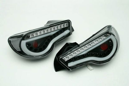 Black LED Dynamic Tail Lights Fit For Toyota 86 Subaru BRZ ZN6 2012-2021
