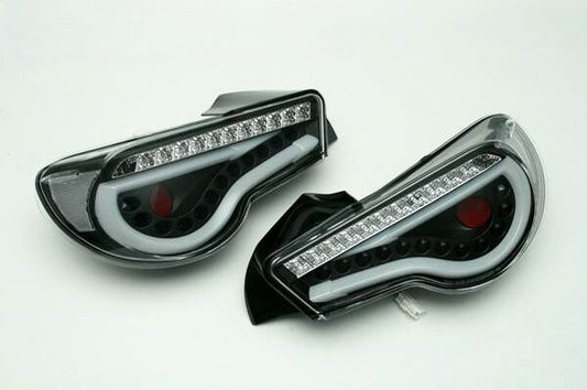 Black LED Dynamic Tail Lights Fit For Toyota 86 Subaru BRZ ZN6 2012-2021