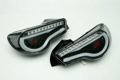 Black LED Dynamic Tail Lights Fit For Toyota 86 Subaru BRZ ZN6 2012-2021