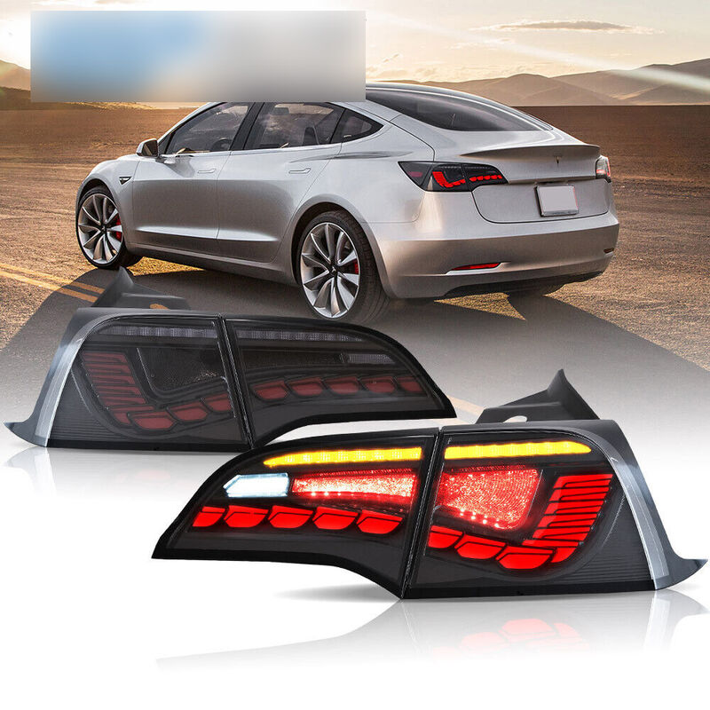 Smoke 3D Full LED Sequential Tail Lights Fit For Tesla Model 3 2017-2022