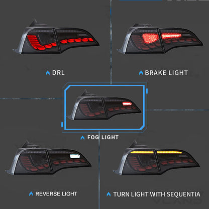 Smoke 3D Full LED Sequential Tail Lights Fit For Tesla Model 3 2017-2022