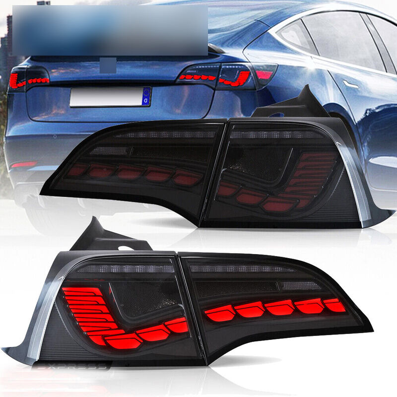 Smoke 3D Full LED Sequential Tail Lights Fit For Tesla Model 3 2017-2022