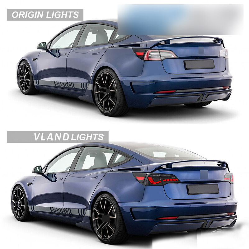 Smoke 3D Full LED Sequential Tail Lights Fit For Tesla Model 3 2017-2022