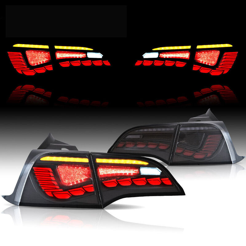 Smoke 3D Full LED Sequential Tail Lights Fit For Tesla Model 3 2017-2022