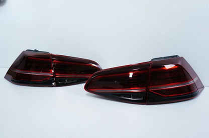 R Style Red Full LED Dynamic Tail Lights Fit For VW Golf 7 VII 2014-2018