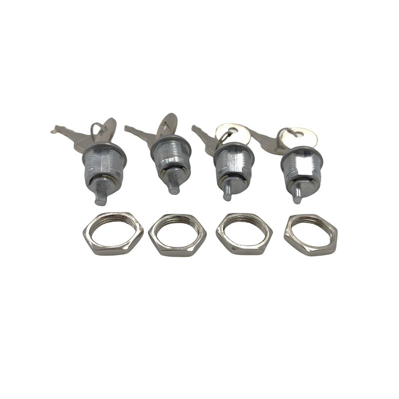 4 x Pack Truck Tool Box Replacement Lock & Keys With Cylinder Nut Fit For Flush Folding T Handle Toolbox
