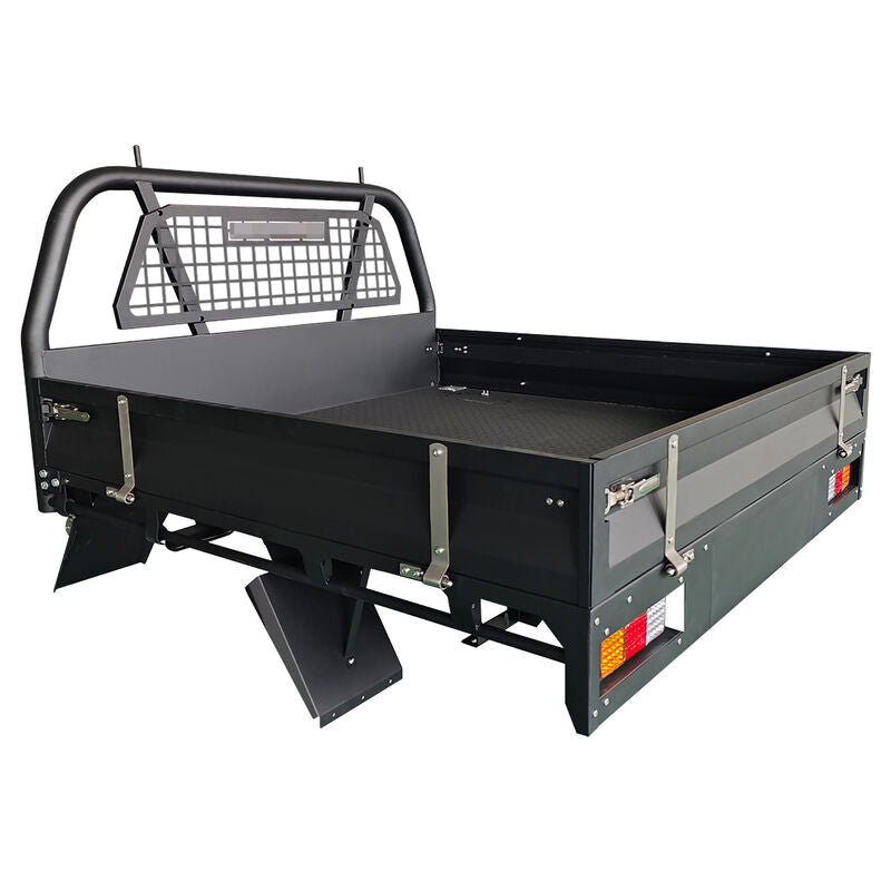 Black Powder Coated Heavy Duty Steel Flat Tray for Dual Cab Ute