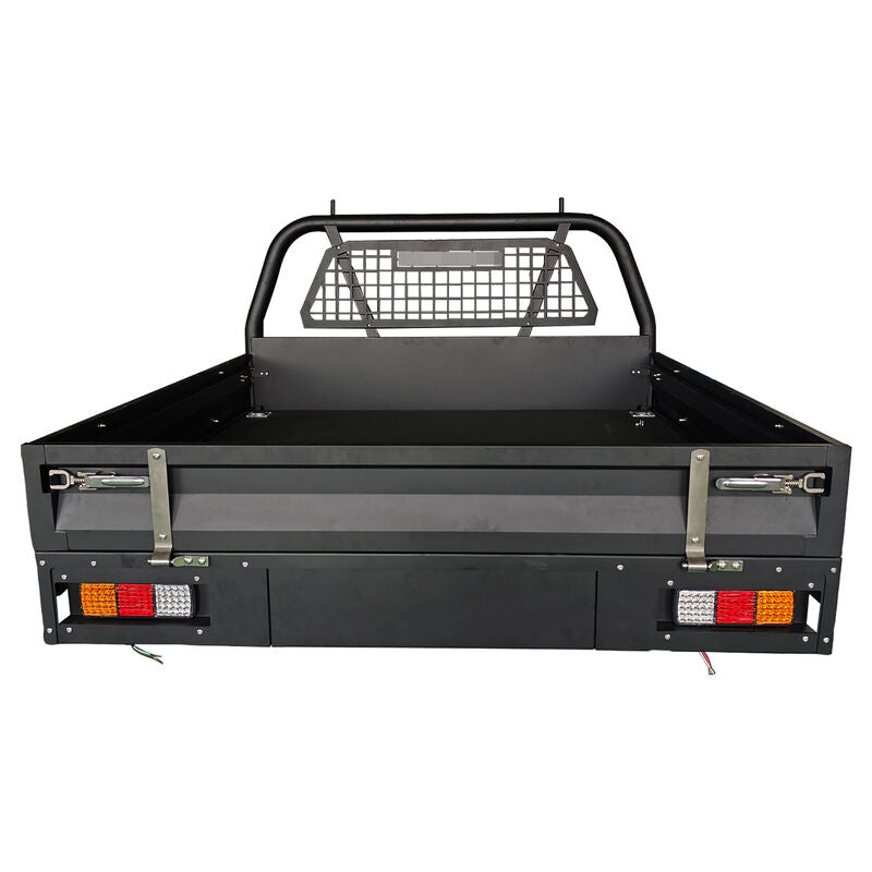 Black Powder Coated Heavy Duty Steel Flat Tray for Dual Cab Ute