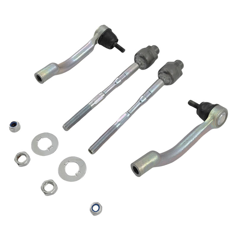 4 Pcs Front Inner & Outter Tie Rod End Fit For Nissan X-Trail T31 FWD AWD 2007-2013