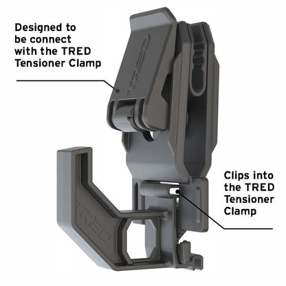 TRED GT TENSIONER CLAMPS WITH ACCESSORY HOOKS - PAIR $50.00