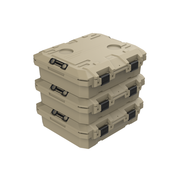 SET OF 3 TRED STORAGE BOXES 25L - DESERT SAND $420.00