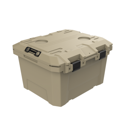 SET OF 3 TRED STORAGE BOXES 65L - DESERT SAND $550