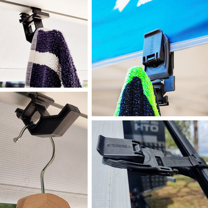 TRED GT TENSIONER CLAMPS WITH ACCESSORY HOOKS - PAIR $50.00