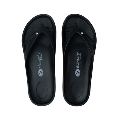 Slappa's Arch Support Thongs - Black Crystal