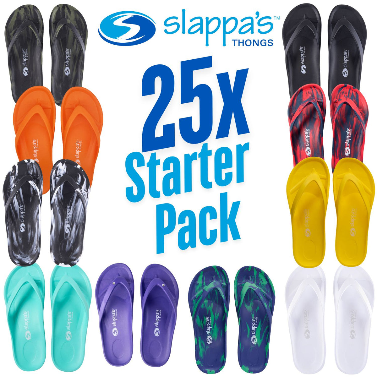Slappas Thongs - 25x Mix Starter Pack