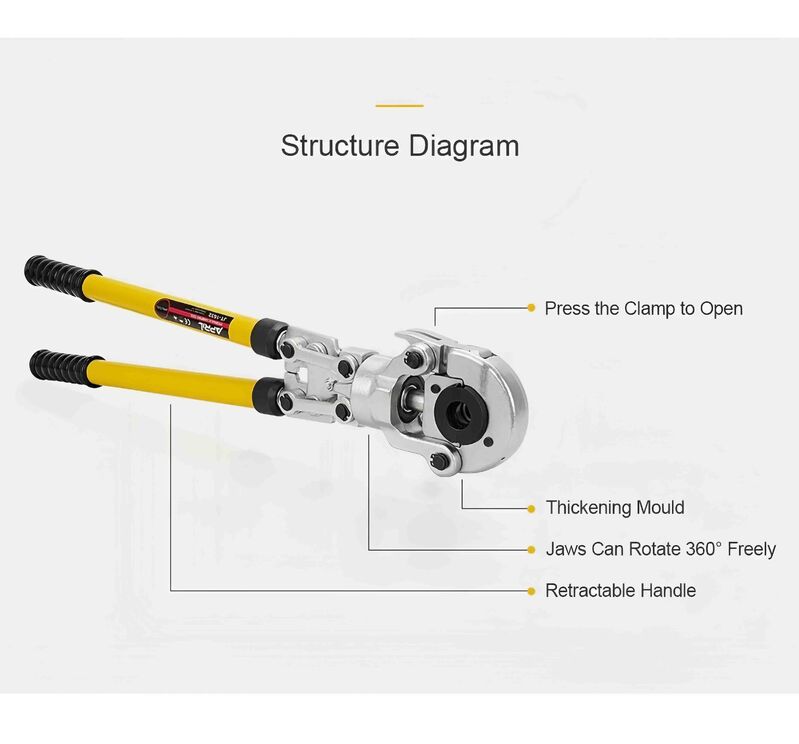 Hydraulic Copper PipeCrimper Plumbing Alu Plastic Stainless Tube Crimping Tool