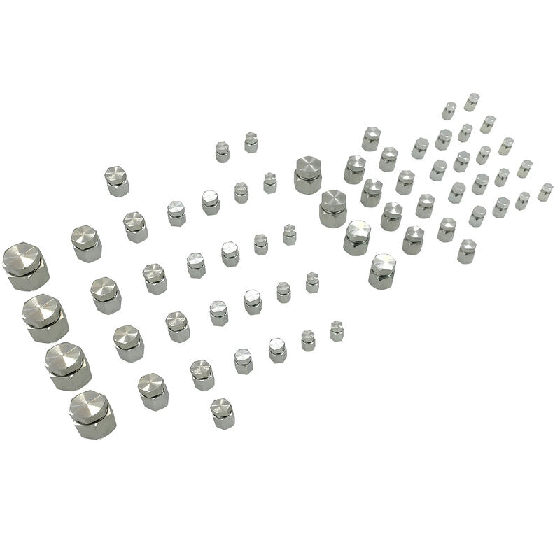 128 Pcs 37°JIC and ORFS Hydraulic Cap And Plug Kit Hose Tube And Pipe Fitting Set