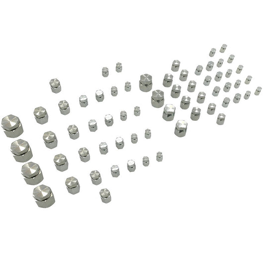 128 Pcs 37°JIC and ORFS Hydraulic Cap And Plug Kit Hose Tube And Pipe Fitting Set