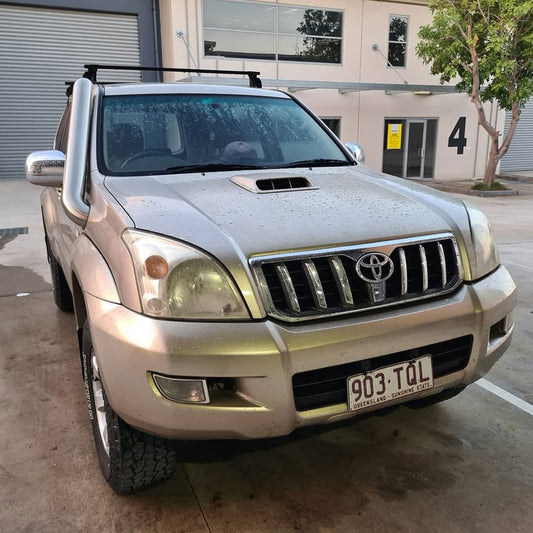 Toyota Prado 120 Series 4″ Stainless Steel Snorkel Kit – SHORT ENTRY