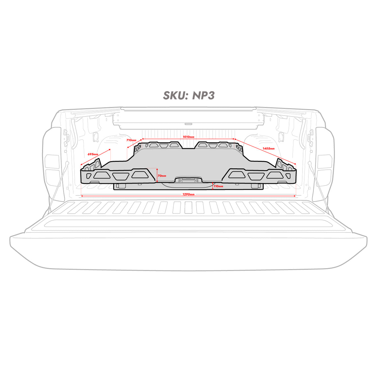 HSP Load Slide Suits Dual Cab Navara D23 - 2015+ & D23 - 2021+