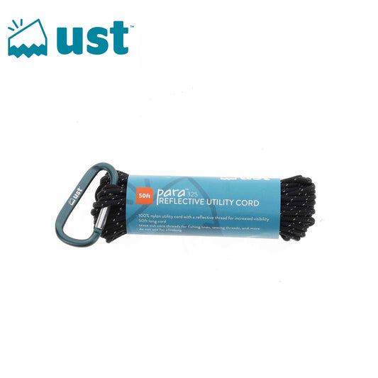50ft Paracord 325 Black Reflective