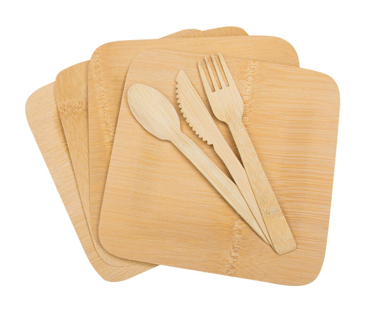 Bamboo 4 Person Dinner Set