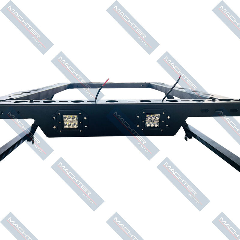 Black Powdercoated Steel Universal Ute Tub Rack Roof Rack Fit For Dmax Hilux With LED
