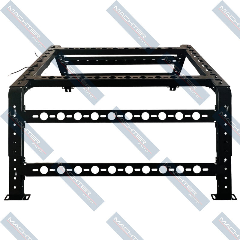Black Powdercoated Steel Universal Ute Tub Rack Roof Rack Fit For Dmax Hilux With LED