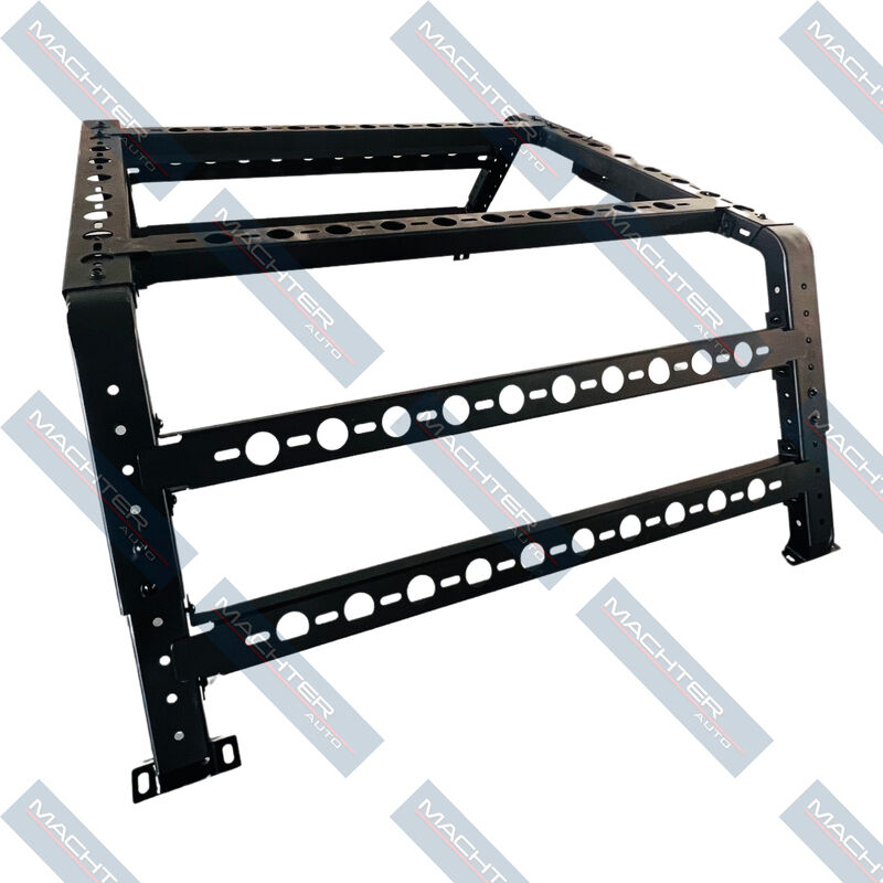 Black Powdercoated Steel Universal Ute Tub Rack Roof Rack Fit For Dmax Hilux With LED