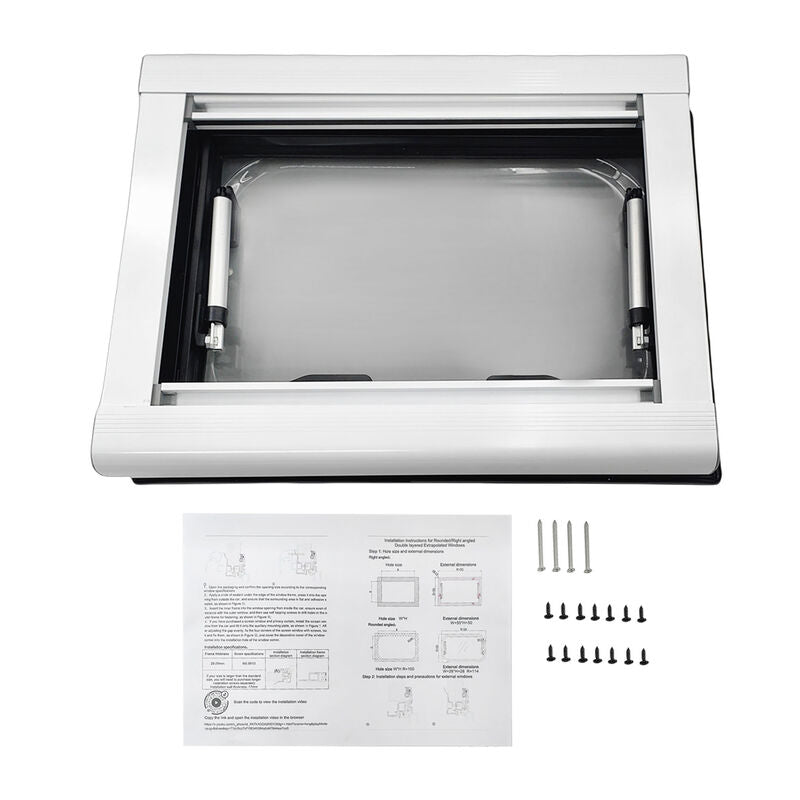 RV Caravan Push Out Flat Window 350x500mm Fit For RVs Campers Mobile Homes