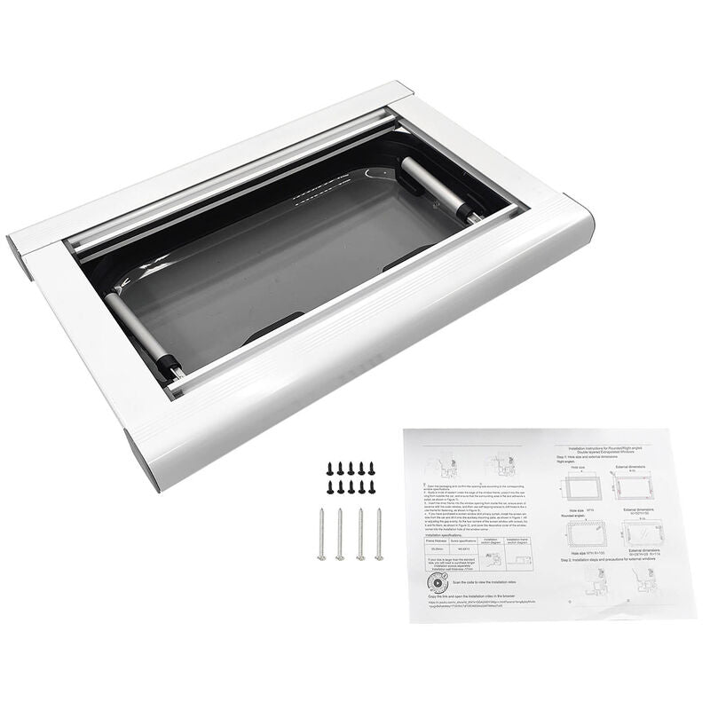 RV Caravan Push Out Flat Window Rounded Corner 350x500mm Fit For RVs Campers Mobile Homes