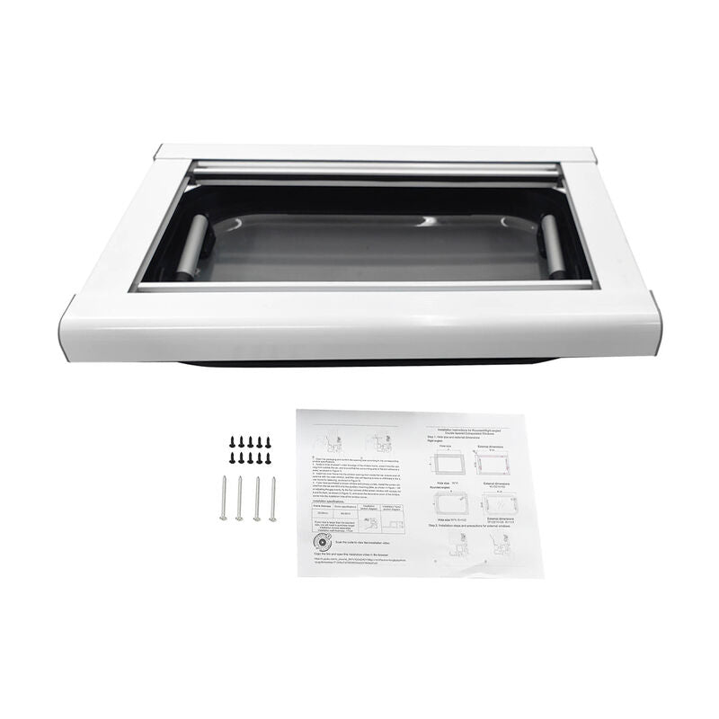 RV Caravan Push Out Flat Window Rounded Corner 350x500mm Fit For RVs Campers Mobile Homes