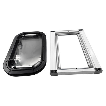 RV Caravan Push Out Flat Window Rounded Corner 350x500mm Fit For RVs Campers Mobile Homes