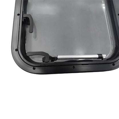 450mm x 900mm RV Caravan Push Out Flat Window Locking Handle & Strut Attachment
