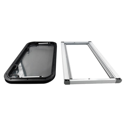450mm x 900mm RV Caravan Push Out Flat Window Locking Handle & Strut Attachment
