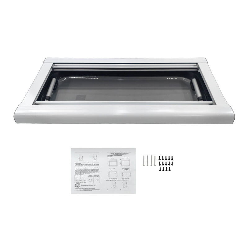 RV Caravan Push Out Flat Window Rounded Corner 300x700mm Fit For RVs Campers Mobile Homes