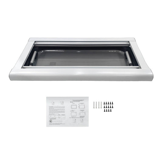 RV Caravan Push Out Flat Window Rounded Corner 300x700mm Fit For RVs Campers Mobile Homes