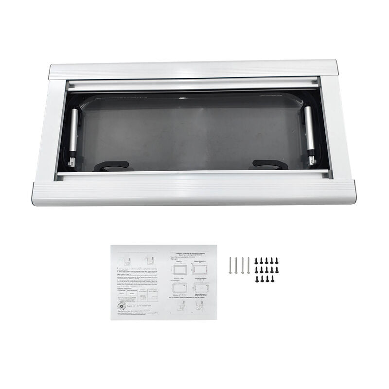 RV Caravan Push Out Flat Window Rounded Corner 300x700mm Fit For RVs Campers Mobile Homes