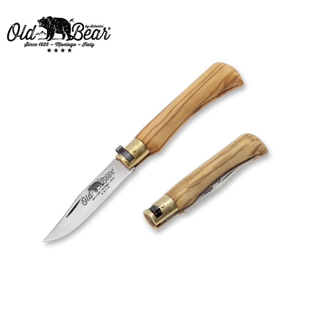 Old Bear Classical Olive Wood Pocket Knife - M