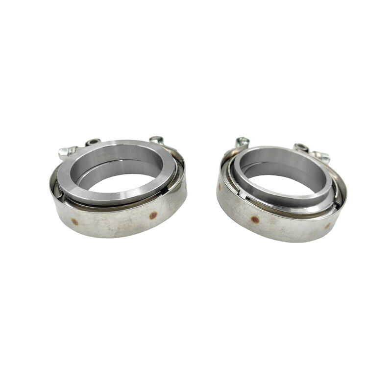 2 x 2.25" Inch V-Band Clamps 304 Stainless Steel Flange Exhaust Pipe