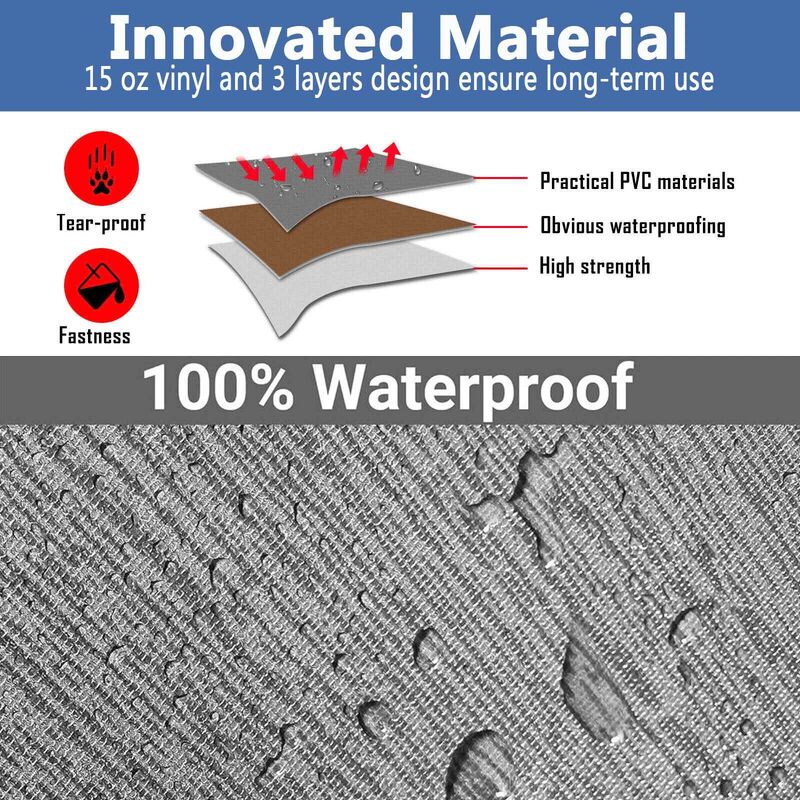 10 Ft Gray Fade Awning Vinyl Replacement Fabric Caravan Roll Out Awning