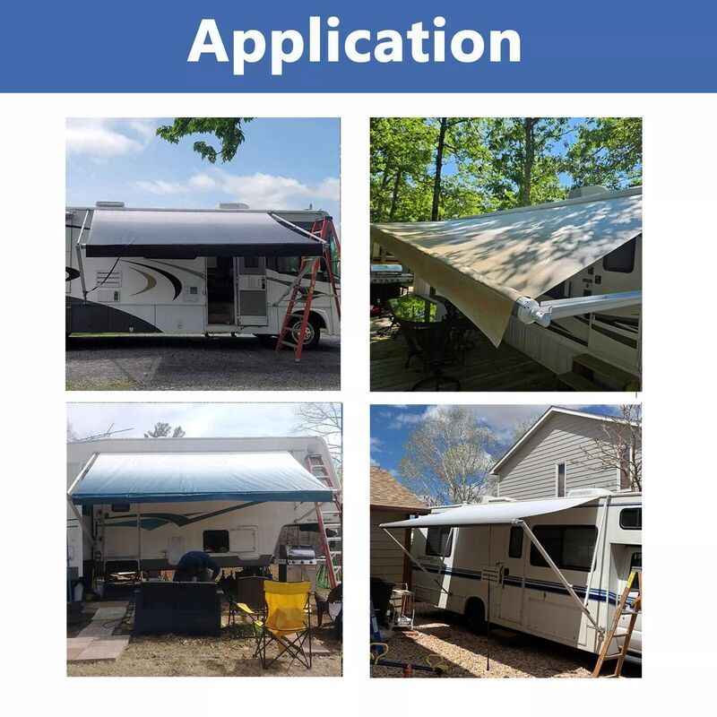 18 Ft Gray Fade Awning Vinyl Replacement Fabric Caravan Roll Out Awning
