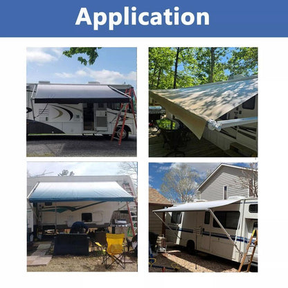 18 Ft Gray Fade Awning Vinyl Replacement Fabric Caravan Roll Out Awning