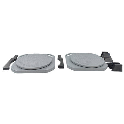 2 Pcs Car Front End Wheel Alignment Turntable Turn Plates With Transition Block Tool