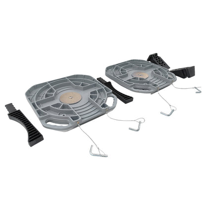 2 Pcs Car Front End Wheel Alignment Turntable Turn Plates With Transition Block Tool