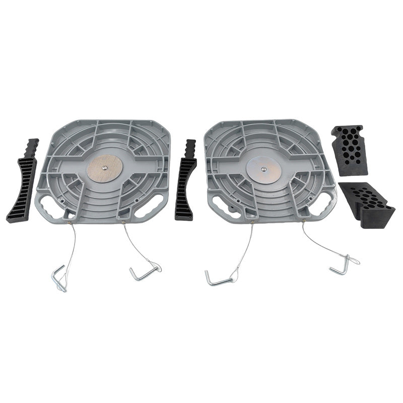 2 Pcs Car Front End Wheel Alignment Turntable Turn Plates With Transition Block Tool