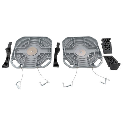 2 Pcs Car Front End Wheel Alignment Turntable Turn Plates With Transition Block Tool