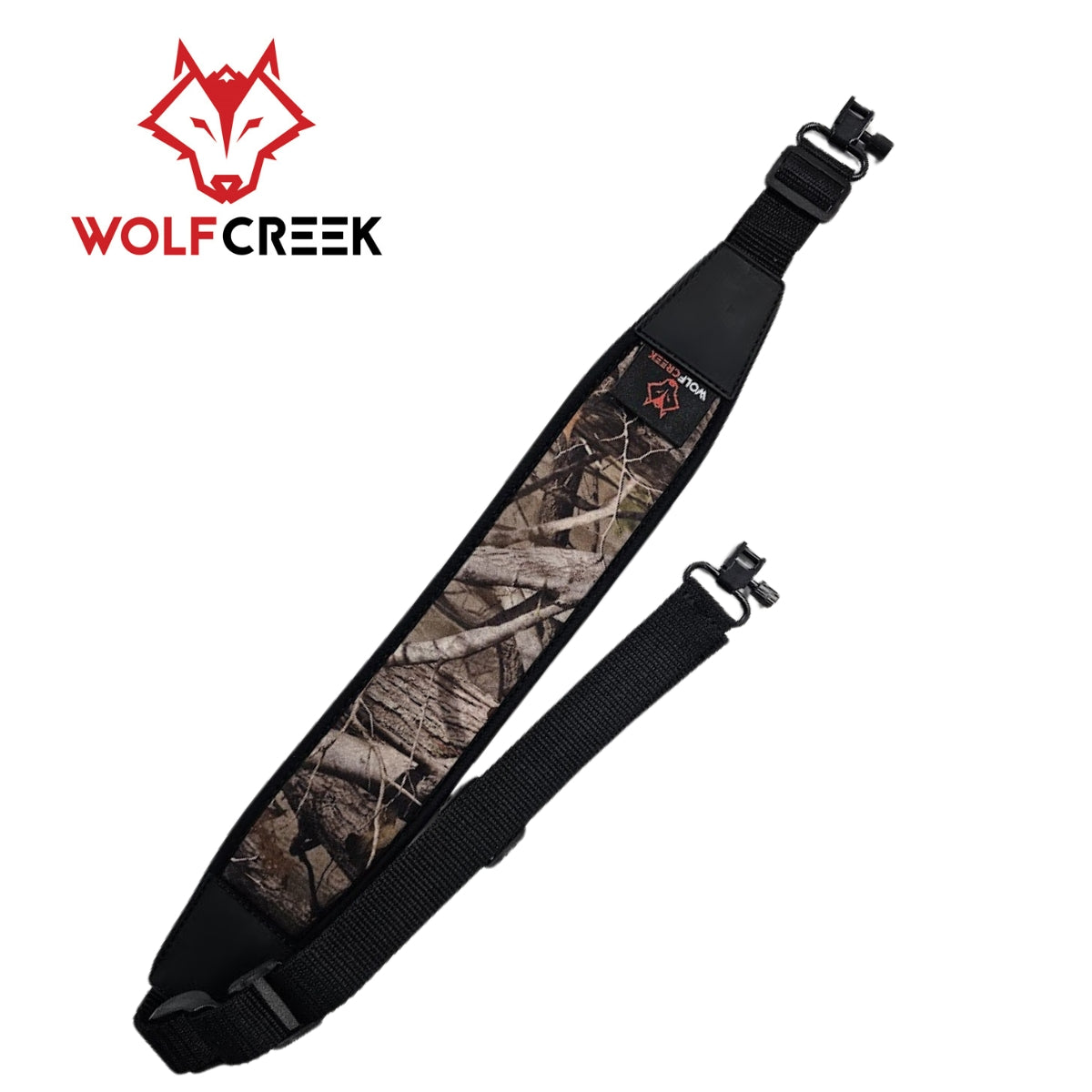 Wolf Creek Anti-Slip Camo Gun Sling w Swivels