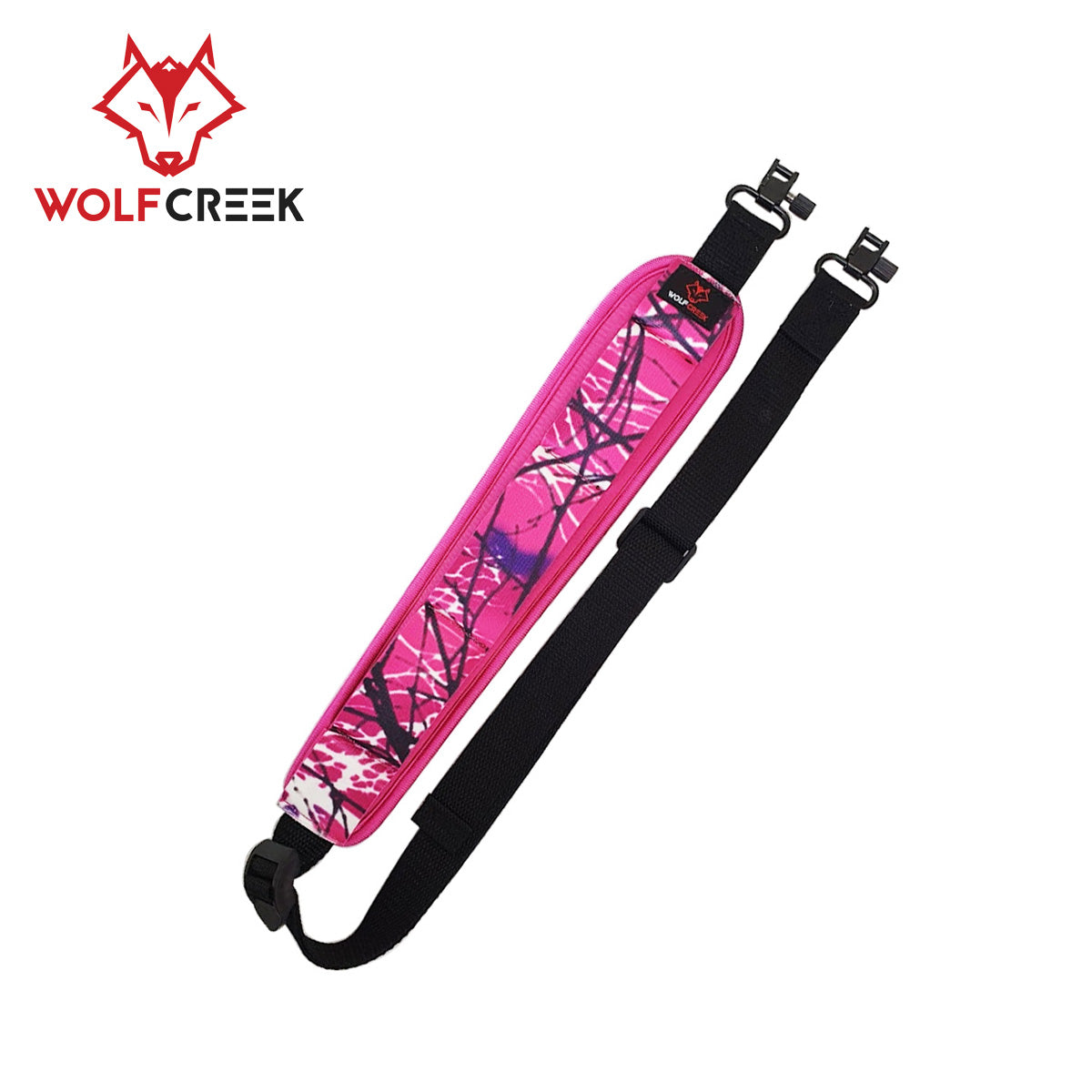 Wolf Creek Pink Camo Comfort Stretch Gun Sling w Swivels